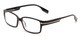 Angle of The Gus in Black, Women's and Men's Rectangle Reading Glasses
