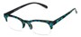 Angle of The Trista in Blue/Black Floral, Women's Browline Reading Glasses