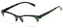 Angle of The Trista in Brown/Black Floral, Women's Browline Reading Glasses
