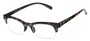 Angle of The Trista in Pink/Black Floral, Women's Browline Reading Glasses