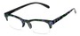 Angle of The Trista in Purple/Black Floral, Women's Browline Reading Glasses