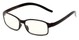 Angle of The Bogart Unmagnified Computer Glasses in Glossy Tortoise with Yellow, Women's and Men's Rectangle Reading Glasses