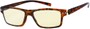 Angle of The Casper Flexible Computer Glasses in Glossy Brown Tortoise, Women's and Men's  