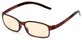 Angle of The Stewart Computer Reader in Brown, Women's and Men's Rectangle Reading Glasses