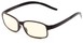 Angle of The Stewart Computer Reader in Matte Black, Women's and Men's Rectangle Reading Glasses