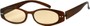 Angle of The Dover Flexible Computer Reader in Matte Brown, Women's and Men's Oval Reading Glasses