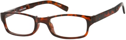 Angle of The Arcadia Folding Reader in Brown Tortoise, Women's and Men's  