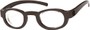 Angle of FocusSpecs Adjustable Focus Reader in Henna Brown, Women's and Men's Retro Square Reading Glasses