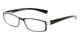 Angle of The Frasier in Black/Clear, Women's and Men's Rectangle Reading Glasses