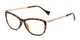 Angle of The Frida Computer Reader in Tortoise/Gold with Yellow, Women's Cat Eye Reading Glasses