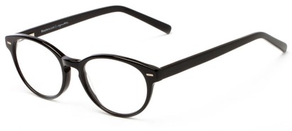 Angle of The Pontiac Signature Reader in Black, Women's and Men's Round Reading Glasses