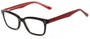Angle of The Chandler Signature Reader in Black and Red Marble, Women's and Men's Retro Square Reading Glasses