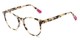 Angle of The Getty Signature Reader in Pink/Tan Tortoise, Women's and Men's Round Reading Glasses