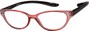 Angle of The Lexy Hanging Reader in Pink/Black, Women's Cat Eye Reading Glasses
