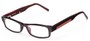 Angle of The Hawthorne Customizable Reader in Maroon, Women's and Men's Rectangle Reading Glasses