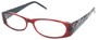Angle of The Brianna in Red and Black Frame, Women's and Men's  