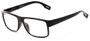 Angle of The Colby in Black, Women's and Men's Retro Square Reading Glasses