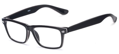 Angle of The Ramsey in Black/White, Women's and Men's Retro Square Reading Glasses