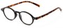 Angle of The Scholar in Matte Black/Tortoise, Women's and Men's Oval Reading Glasses