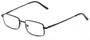 Angle of The Edwin in Black, Women's and Men's Rectangle Reading Glasses