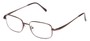 Angle of The Lexington Customizable Reader in Brown, Women's and Men's Rectangle Reading Glasses