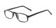 Angle of The Look Customizable Reader in Black, Women's and Men's Oval Reading Glasses