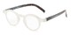 Angle of The Love Bifocal in White/Grey, Women's Round Reading Glasses