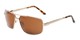 Angle of The Sherlock Polarized Bifocal Reading Sunglasses in Silver with Amber, Women's and Men's Aviator Reading Sunglasses