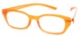 Angle of The Dublin Flexible Reader in Orange, Women's and Men's Square Reading Glasses