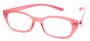 Angle of The Dublin Flexible Reader in Pink, Women's and Men's Square Reading Glasses