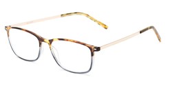 Angle of The Leah in Tortoise/Blue, Women's Retro Square Reading Glasses