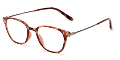Angle of The Fable in Light Tortoise, Women's and Men's Retro Square Reading Glasses