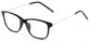 Angle of The Bodie in Black, Women's and Men's Retro Square Reading Glasses