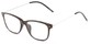 Angle of The Bodie in Grey, Women's and Men's Retro Square Reading Glasses
