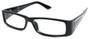Angle of The Brooklyn in Black Frame, Women's Rectangle Reading Glasses