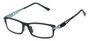 Angle of The Ralston in Black/Blue, Women's and Men's Rectangle Reading Glasses