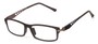 Angle of The Ralston in Brown/Bronze, Women's and Men's Rectangle Reading Glasses