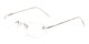 Angle of The McKinley Bifocal in Silver, Women's and Men's Rectangle Reading Glasses
