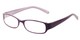 Angle of The Milan Bifocal in Purple, Women's and Men's Rectangle Reading Glasses