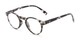 Angle of The Minnie Bifocal in Black Glitter, Women's Round Reading Glasses