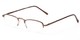 Angle of The Murphy in Bronze, Women's and Men's Oval Reading Glasses