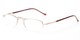 Angle of The Murphy in Gold, Women's and Men's Oval Reading Glasses