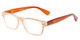 Angle of The Oliver in Brown Wood Look/Brown, Women's and Men's Retro Square Reading Glasses