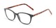Angle of The Haven Customizable Reader in Black/Tortoise, Women's and Men's Retro Square Reading Glasses