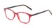 Angle of The Haven Customizable Reader in Red/Tortoise, Women's and Men's Retro Square Reading Glasses