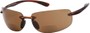 Angle of The Breaker Bifocal Reading Sunglasses in Brown with Amber Lenses, Women's and Men's Sport & Wrap-Around Reading Sunglasses