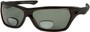 Angle of The Ontario Polarized Bifocal Reading Sunglasses in Matte Black Frame with Smoke Lenses, Women's and Men's  