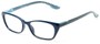 Angle of The Lynn in Blue with Black/Blue Temples, Women's Cat Eye Reading Glasses