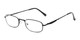 Angle of The Robert in Black, Women's and Men's Rectangle Reading Glasses