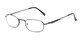 Angle of The Robert in Dark Grey, Women's and Men's Rectangle Reading Glasses